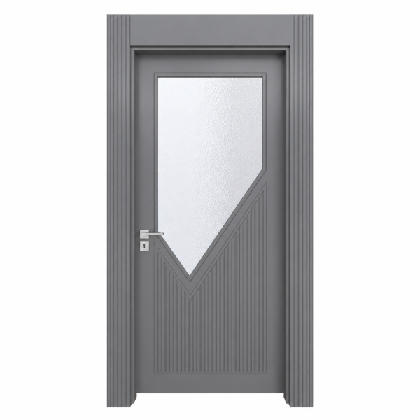 BY-4039V Porte intérieure laqué  Vitrée